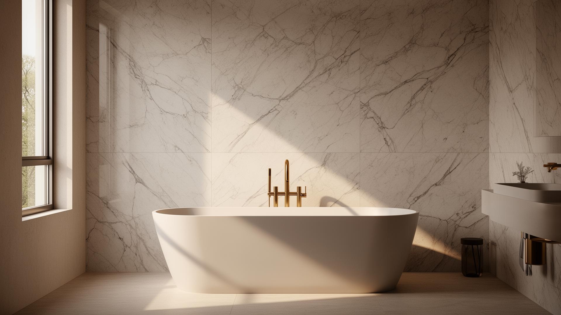 Porcelain tiled bathroom completed by Dulazam in Manchester